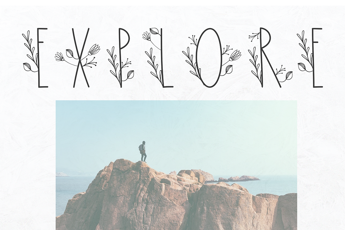Dream - Handmade Floral Font preview 6