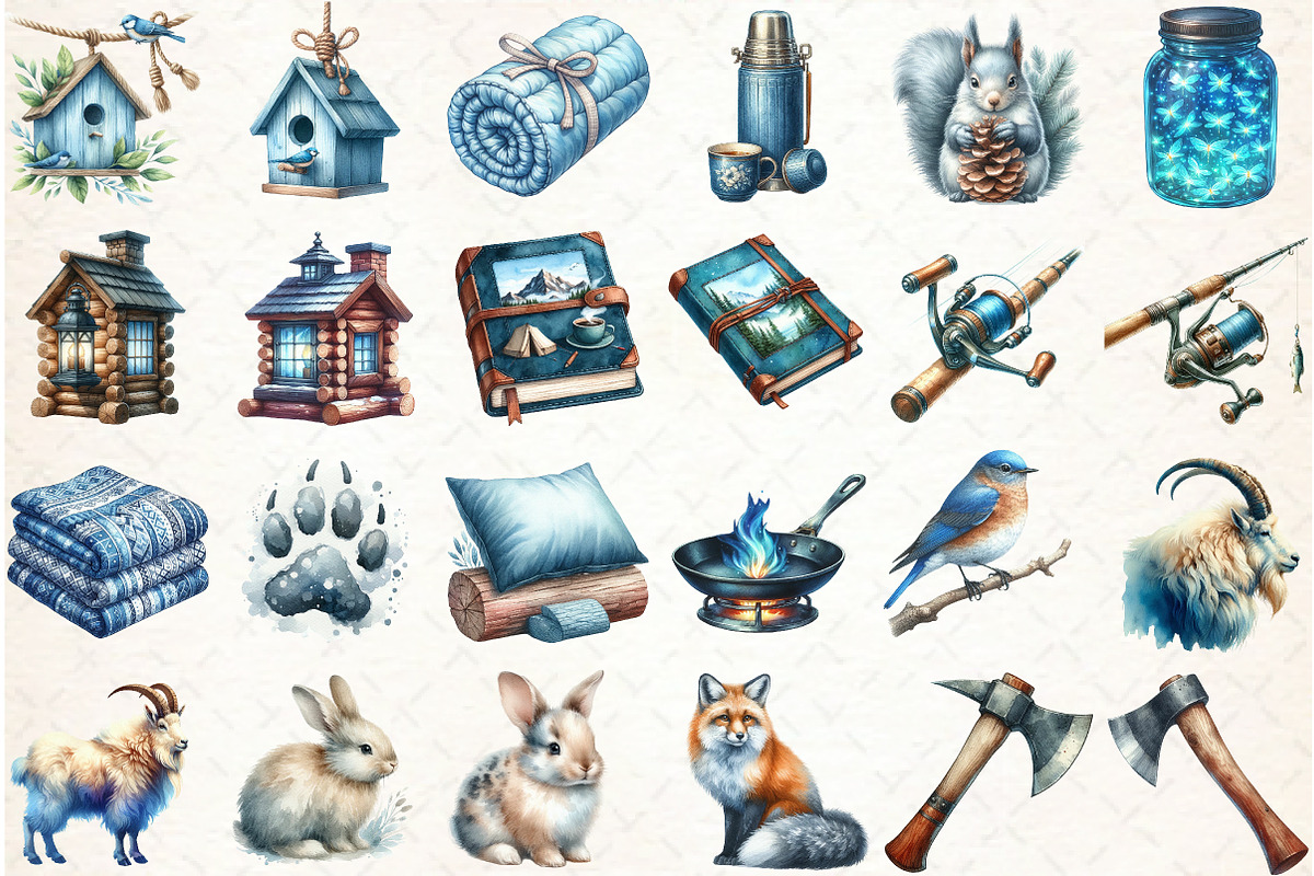 Summer Camping Clipart, an Illustration by Libby Wishes (Photo 2 of 7)