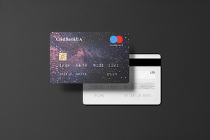 85x55 Landscape Credit Card Mockup