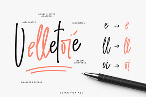 Truly Lully Handwritten Font & Extra