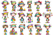 Whimsical Cute Christmas Girl PNG, an Illustration by Pixels.Craft (Thumbnail 5 of 6)