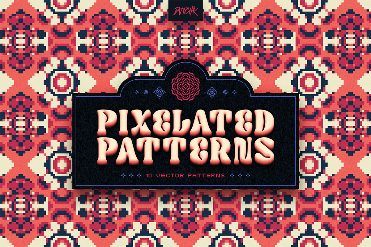 Pixel Mosaic Patterns | Vol. 05, a Pattern Graphic by dvtchk (Photo 5 of 10)