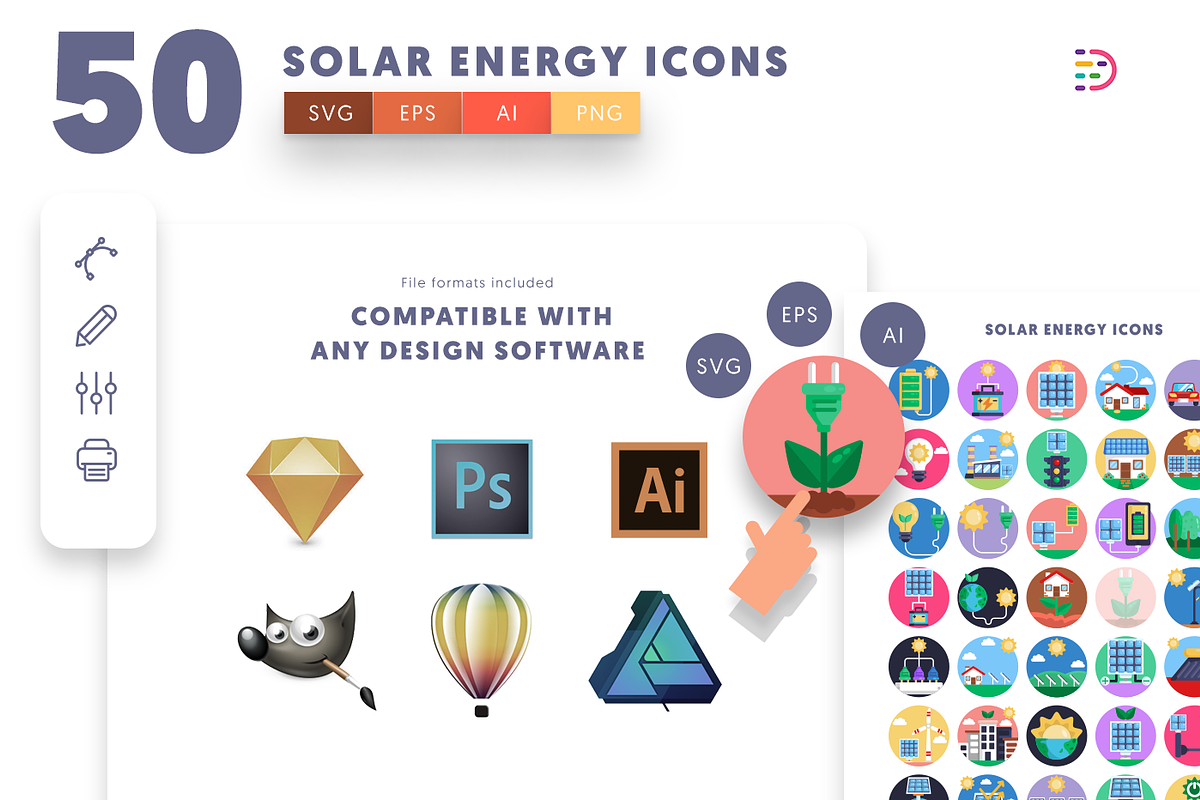 50 Solar Energy Icons, an Icon by Dighital (Photo 9 of 10)