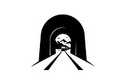 Train Tunnel Silhouette Bundle, a Graphic by hafijul (Thumbnail 7 of 15)