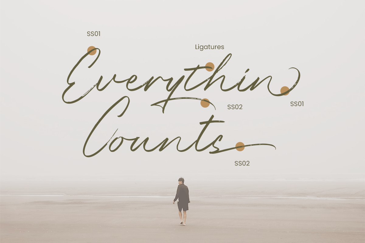 Alesandra Handbrush Script, a Script Font by Creatype Studio (Photo 4 of 10)