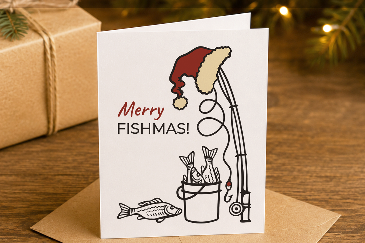 Merry Fishmas SVG Christmas Fishing, an Object Graphic by TanchaArt (Photo 7 of 7)