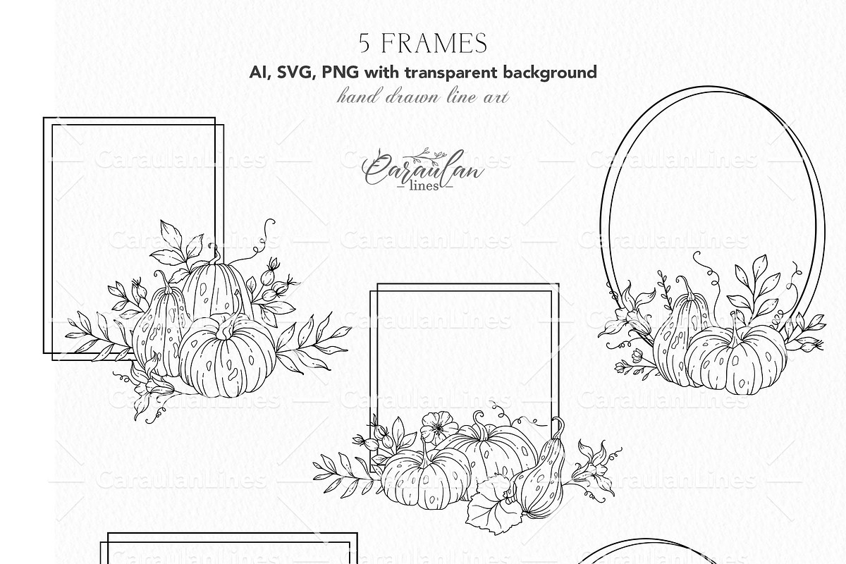 Hand Drawn Pumpkin SVG arrangements, an Object Graphic by CaraulanStore (Photo 5 of 8)