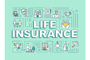 Life Insurance Word Concepts Banner