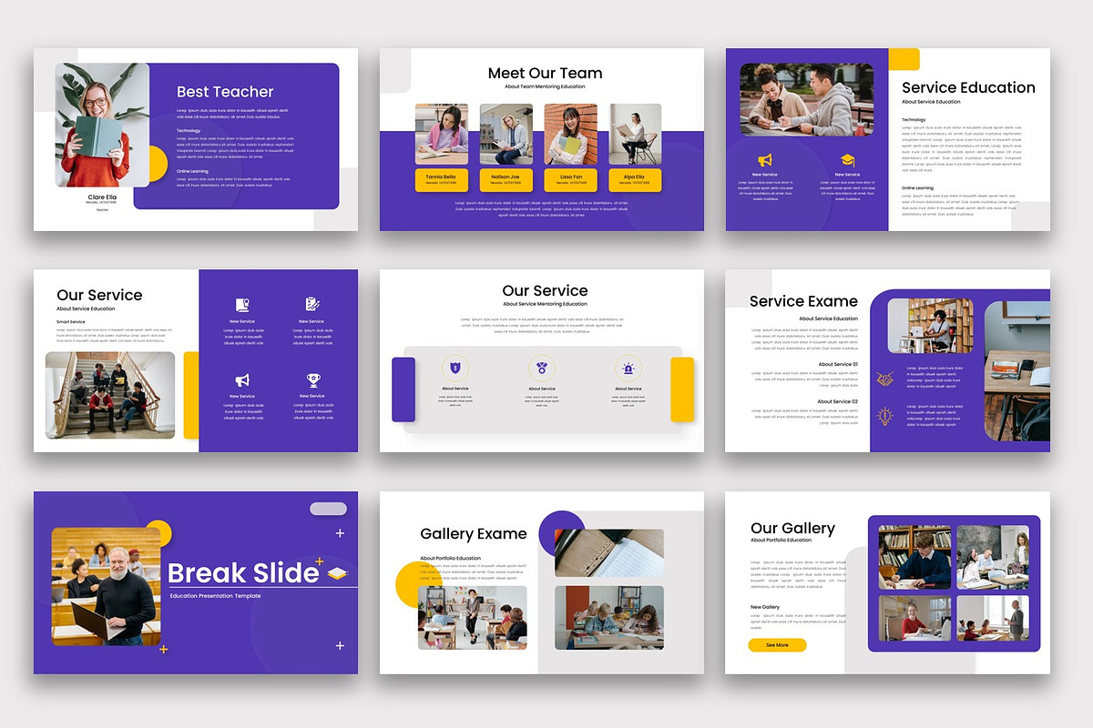 Exame–Education PowerPoint Template, a Presentation Template by kreatifreya
