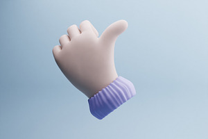 10 Bundle 3D Render Thumb Pose