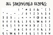 Sansevieria Display Font + Extras, a Sans Serif Font by Frisk Shop (Thumbnail 8 of 8)