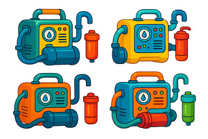 Variety of colorful generators on a, a Technology Illustration by ZinetroN