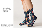 Mid Calf Unisex Socks Mockups, a Household Mockup by mock-ups (Thumbnail 11 of 13)