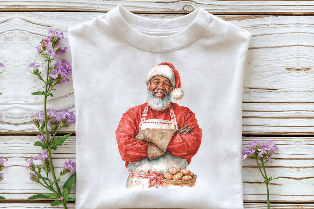 African American Santa Claus Clipart, an Illustration by CraftArtStudio (Photo 5 of 6)