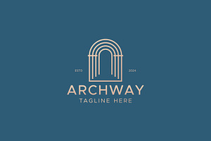 Gate Entrance Archway Luxury Logo, a Branding & Logo Template by Signatoro