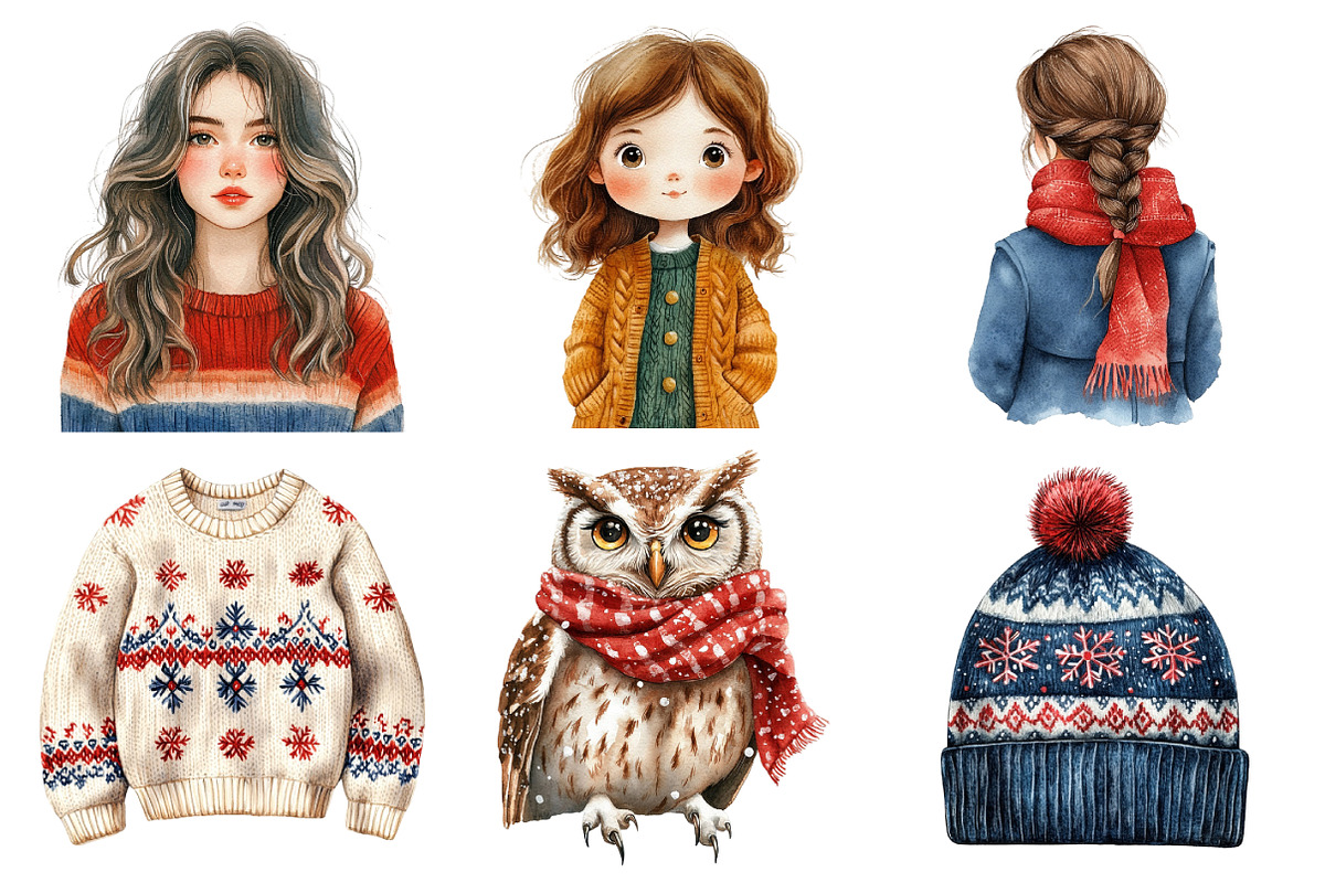 Cozy Winter Clipart Bundle, an Illustration by Daily.Designs (Photo 3 of 5)