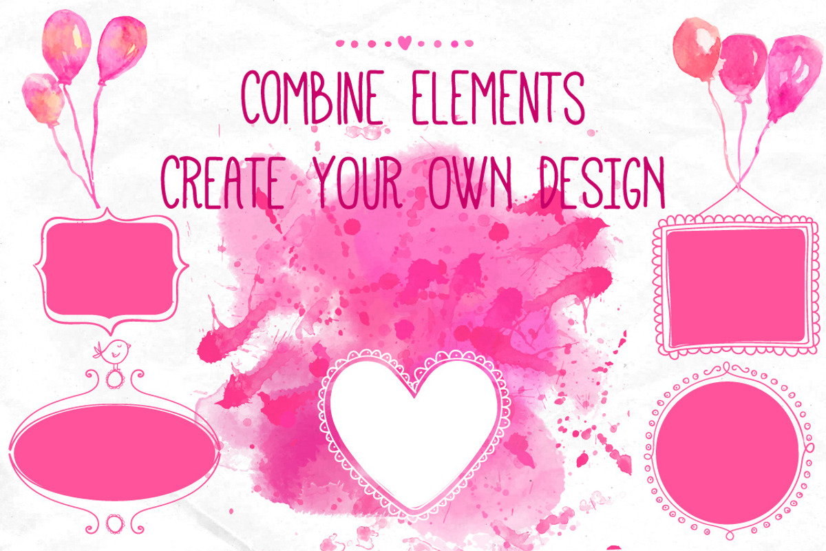 Romantic watercolor backgrounds preview 3