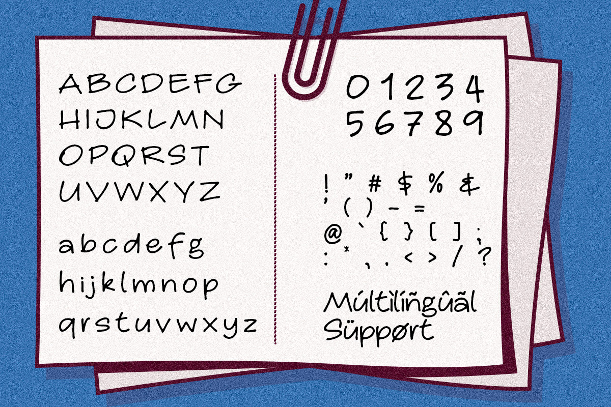 Sanger Memo - Handwritten Font, a Script Font by Afkari Studio (Photo 9 of 10)