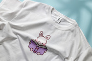 Kawaii Bunny Bookish Winter Clipart, an Animal Illustration by Blumensdiary (Thumbnail 6 of 7)