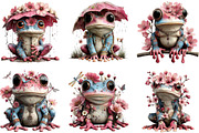Whimsical Spring Frog Clipart, an Illustration by CraftArtStudio (Thumbnail 6 of 6)