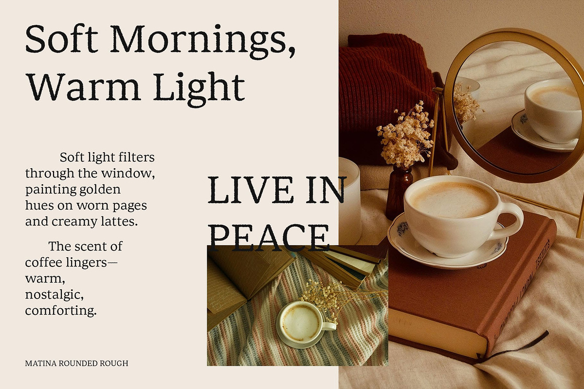Matina Rounded Rough, a Serif Font by Craft Supply Co. (Photo 4 of 9)