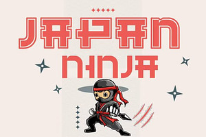 Midnight Ninja Samurai Font Duo