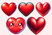 Heart Clipart PNG Bundle, an Illustration by M9 Design (Thumbnail 2 of 7)