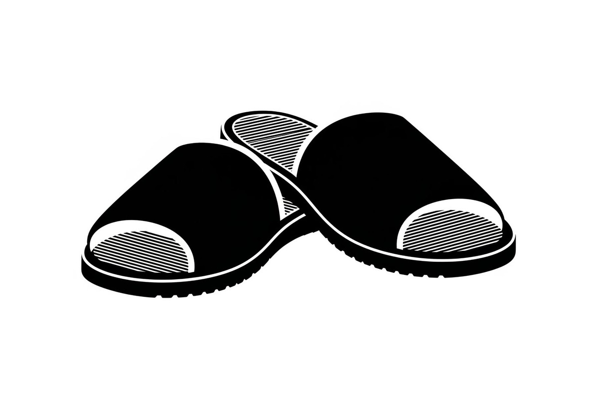 Minimal House Slippers Silhouettes, a Graphic by hafijul (Photo 14 of 14)