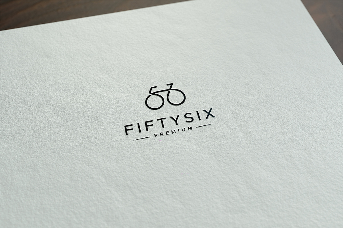 Fifty Six Bicycle Minimalist Logo, a Branding & Logo Template by tkzgraphic (Photo 2 of 2)