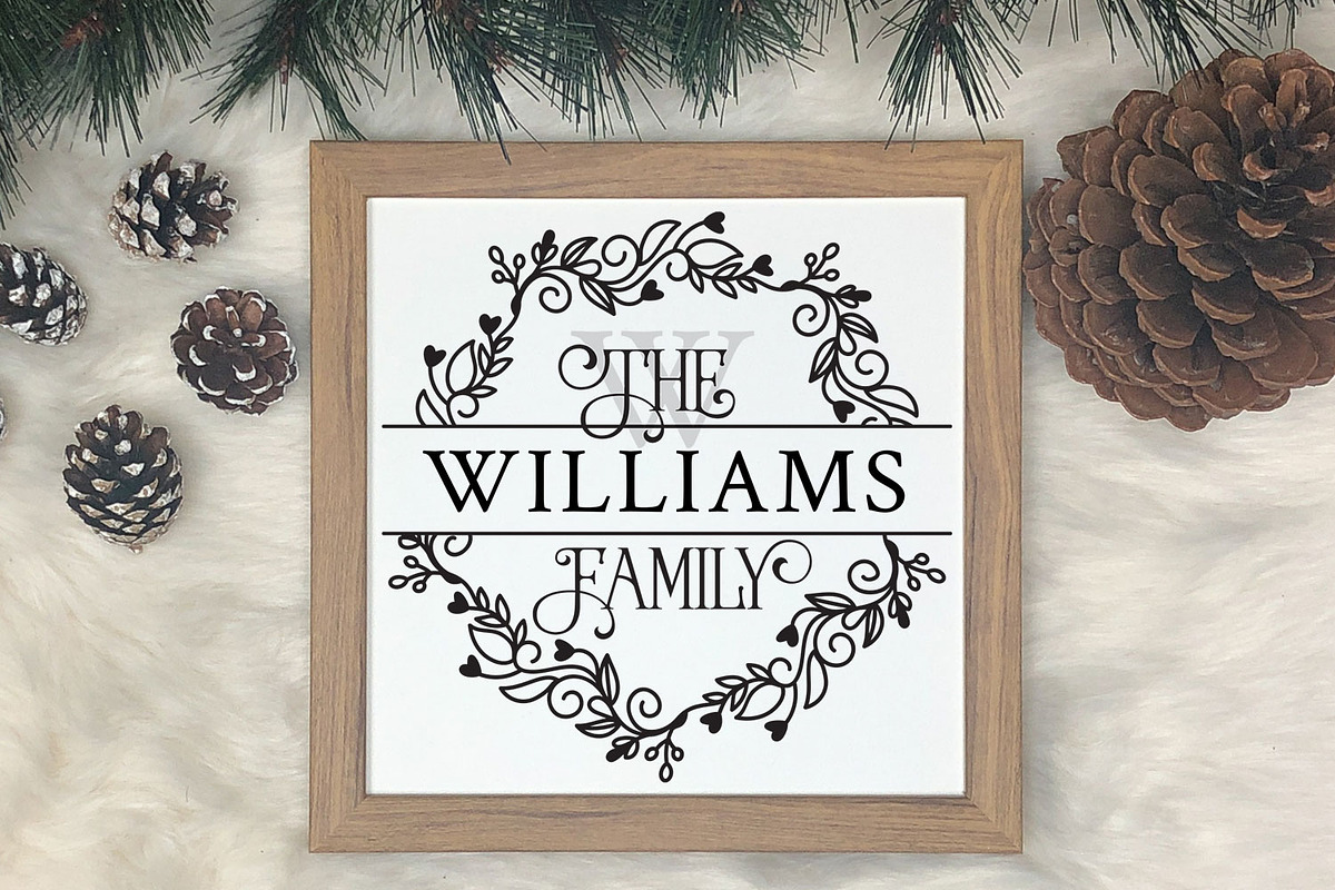 Family Monogram Frames SVG Bundle, an Object Graphic by Dasagani (Photo 4 of 8)