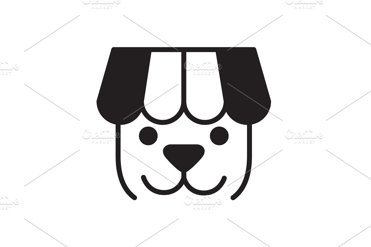 cute pet shop mascot cartoon logo, a Branding & Logo Template by devastd