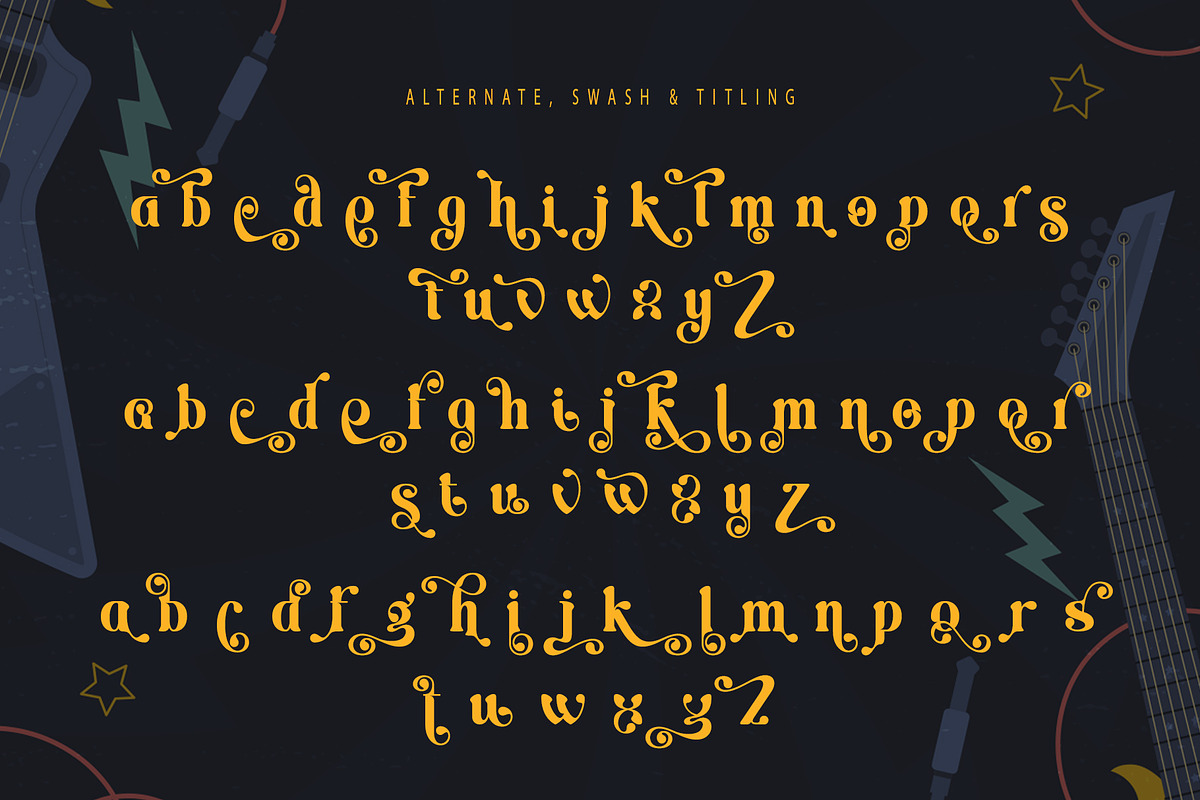 Rocker Sunday, a Sans Serif Font by Letterara (Photo 9 of 13)