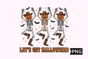 Dancing Cowboy Skeleton Halloween, a Seasonal Illustration by Creative Art