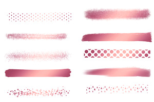 Rose Gold Brush Strokes