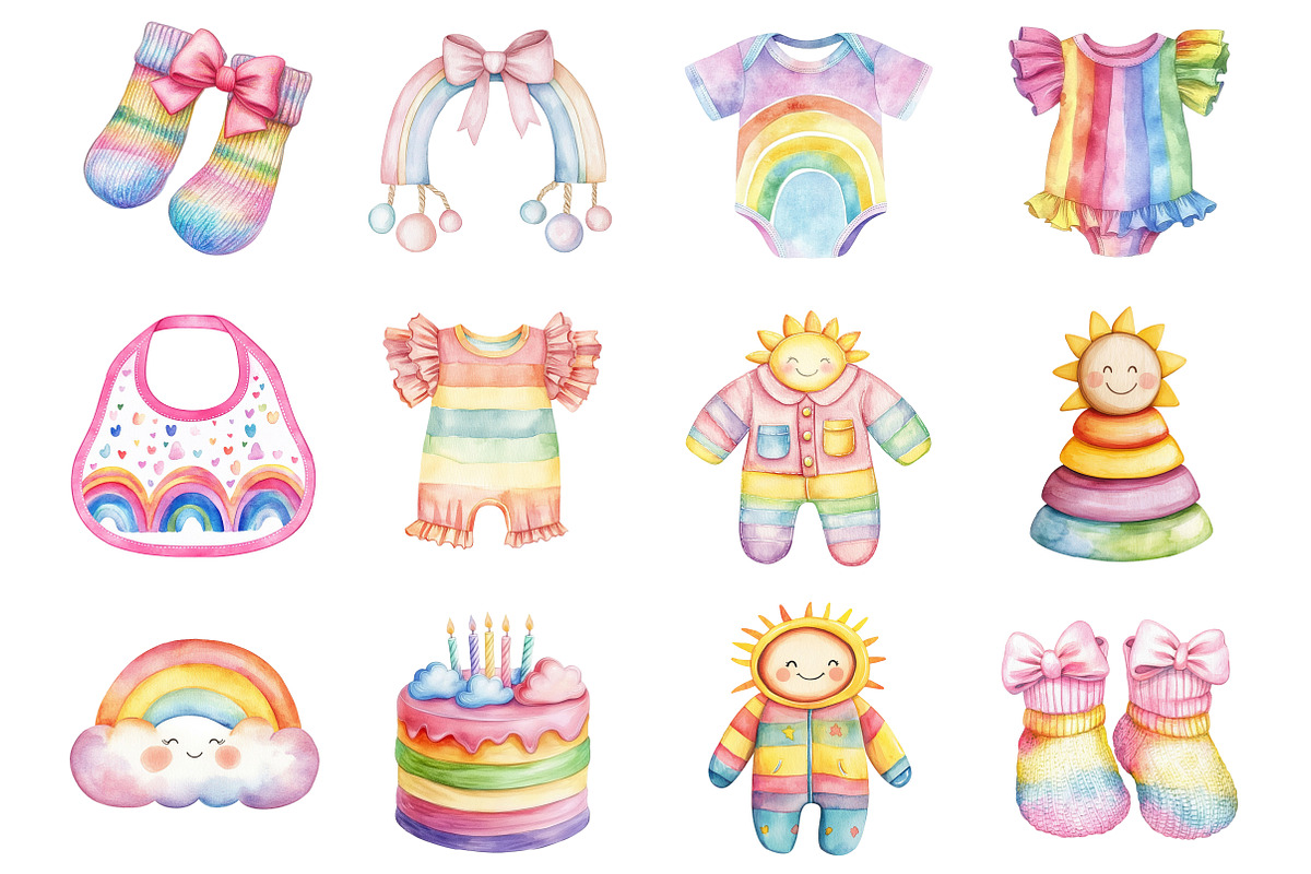 Pastel Baby Clipart, a Seasonal Illustration by CitraGraphics (Photo 4 of 6)