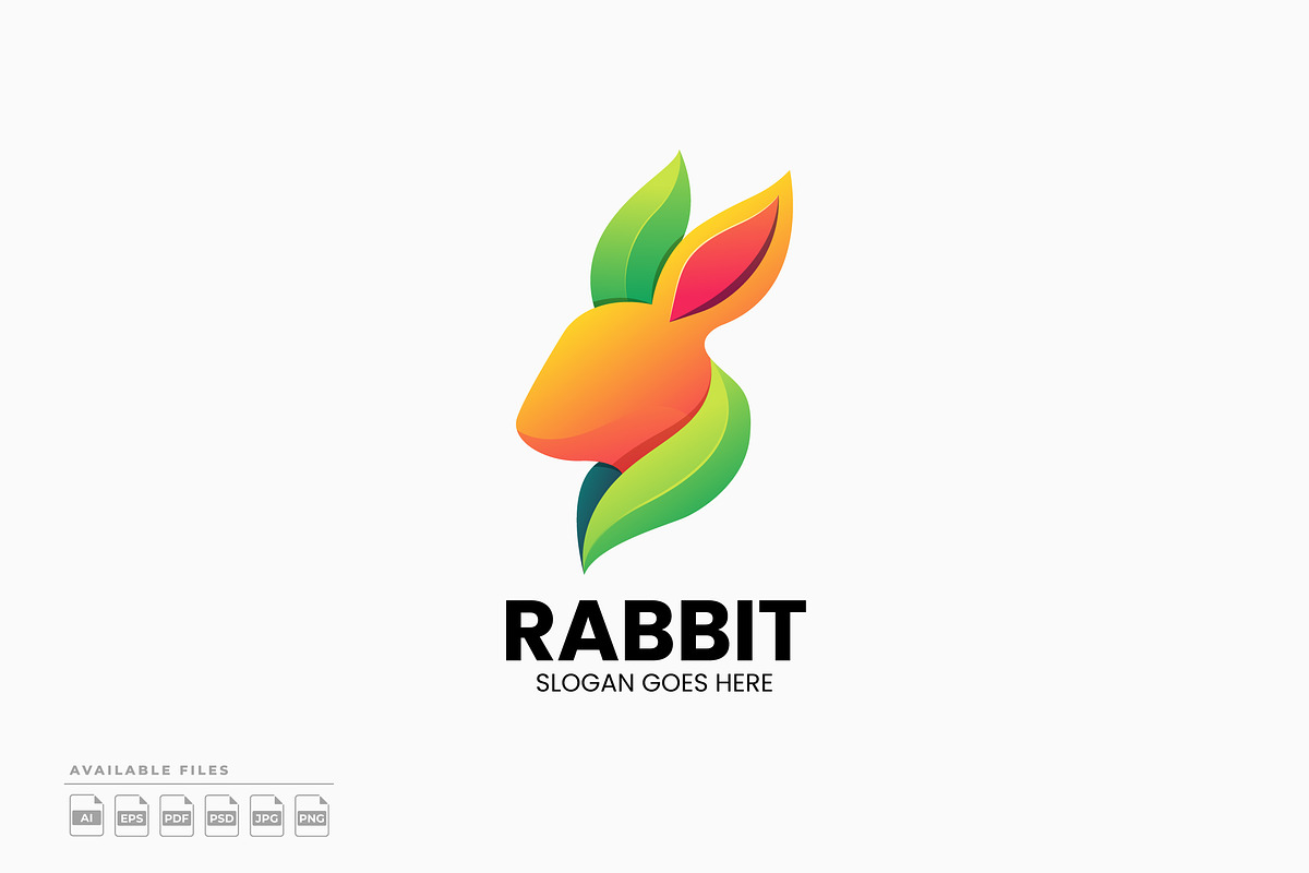 Rabbit Gradient Colorful Logo, a Branding & Logo Template by Zeer Graphic