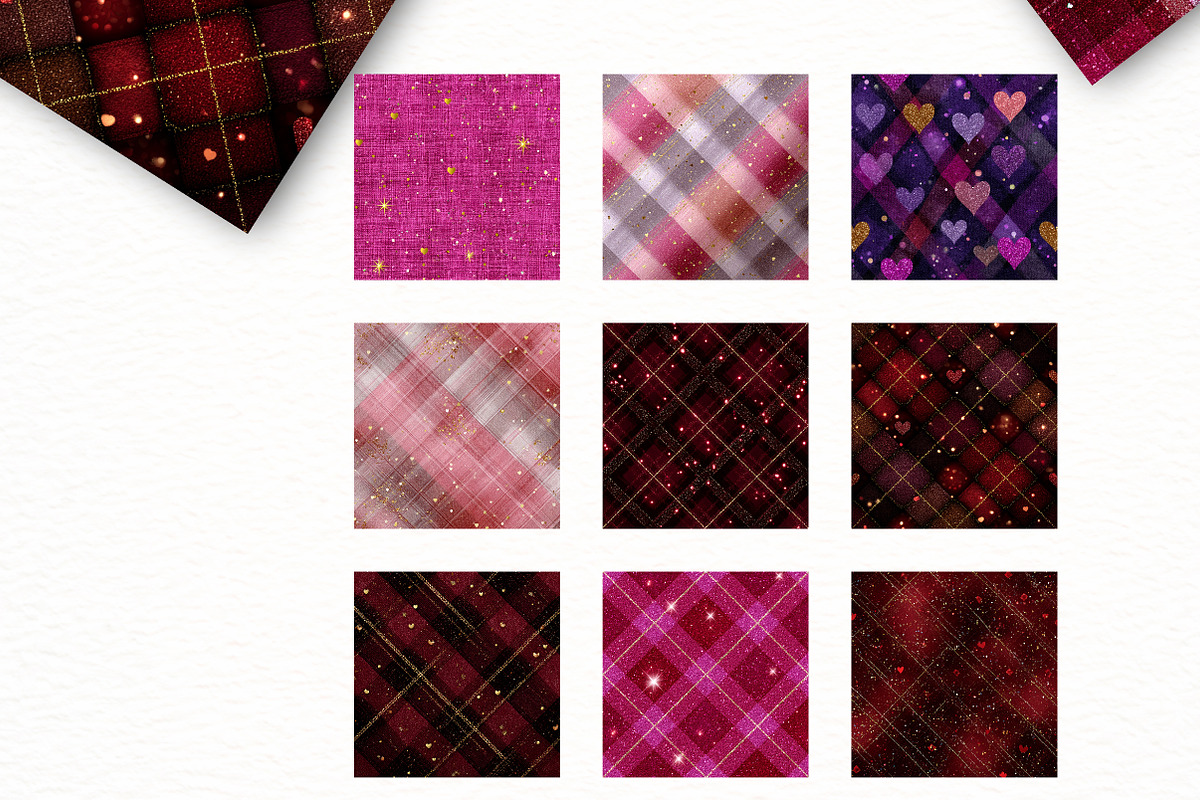 Valentine Glitter Digital Paper, an Illustration by Designworld (Photo 5 of 5)