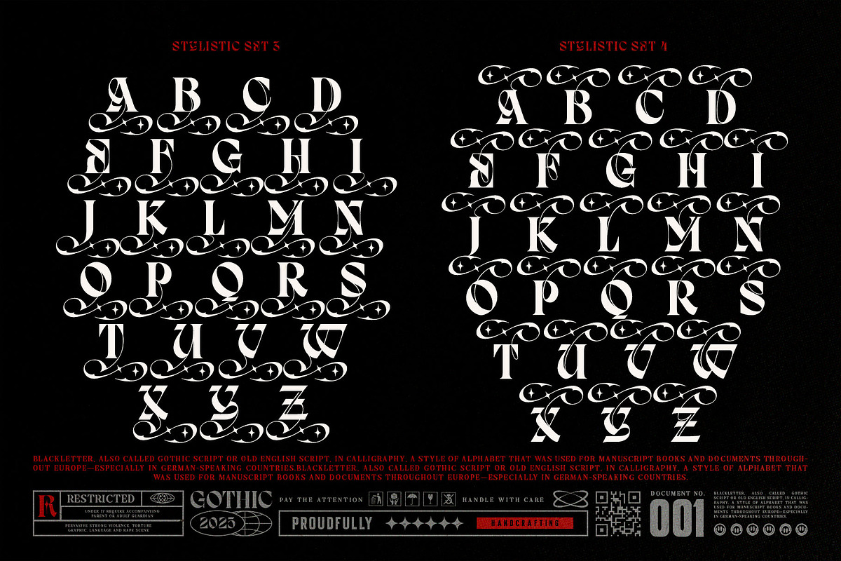 Dark Reborn Typeface, a Blackletter Font by alit design (Photo 10 of 20)