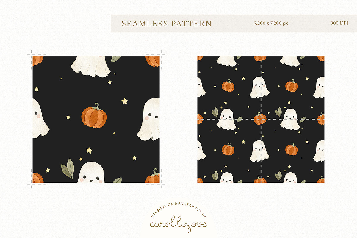 Watercolor Cute Halloween Set, a Decorative Illustration by Carol Lozove (Photo 16 of 26)