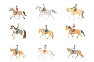 Riding School, an Animal Illustration by Naurider
