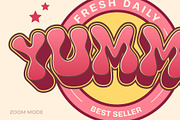 Retro Groovy Editable Text Effect, a Layer Style Add-On by Mockmenot (Thumbnail 3 of 3)