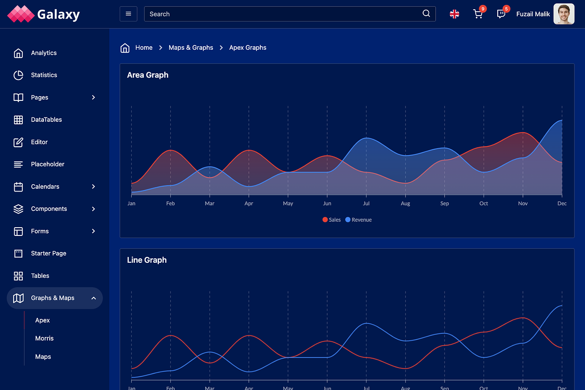 Galaxy Bootstrap Admin Template, a Bootstrap Template by Creative Themes (Photo 4 of 4)