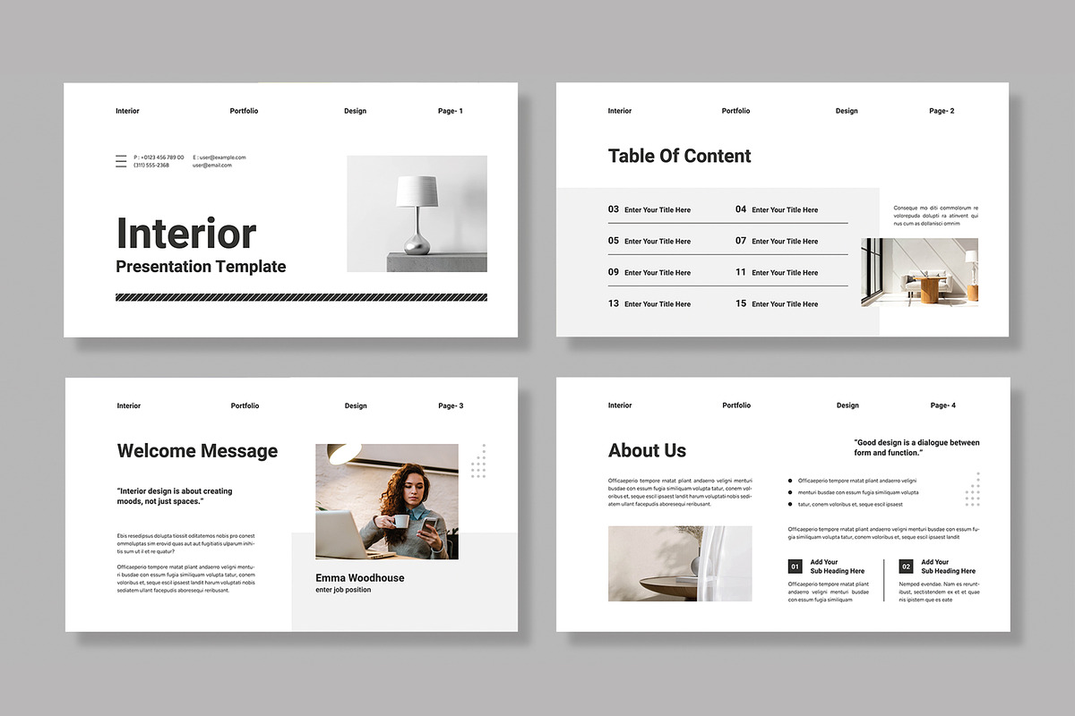 Interior Portfolio Presentation, a Presentation Template by MightyDesign (Photo 2 of 8)