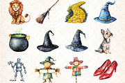 Vintage Wizard of Oz Clipart, an Illustration by DreamCafeArt (Thumbnail 2 of 4)