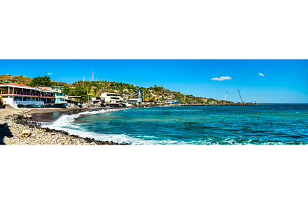 Panorama of La Libertad town in El, a Nature Photo by Leonid Andronov
