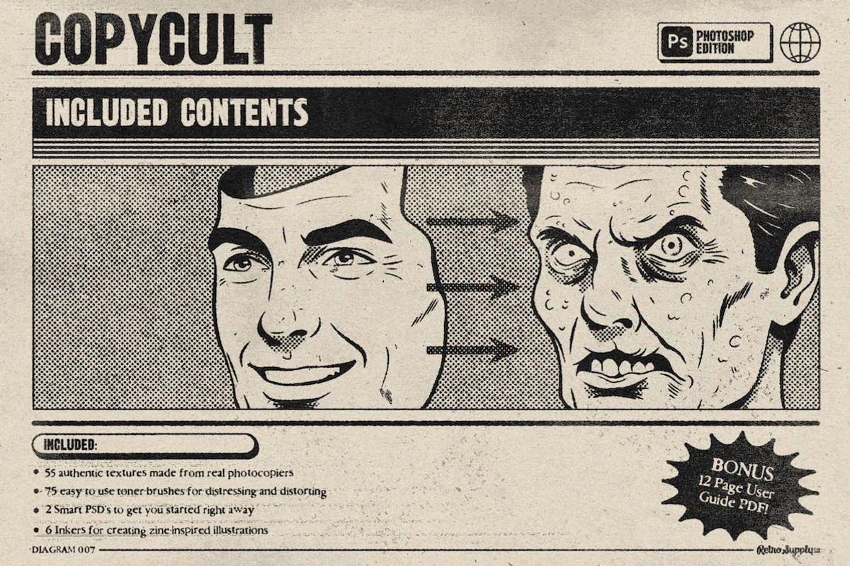 CopyCult for Photoshop, a Brush Add-On by RetroSupply Co. (Photo 2 of 12)