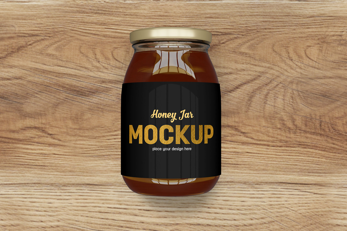 Honey Jar Label Mockup Set, a Cups & Container Mockup by Modern Studio (Photo 6 of 6)