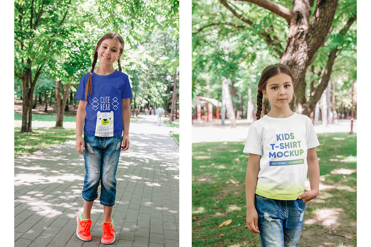 Kids Girl T-Shirt PSD Mockups Vol5, a Shirt Mockup by Hi, Mock-Up! (Photo 5 of 8)