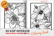 KDP Interiors, Flower Coloring Book, an Illustration by Jaboor Magics (Thumbnail 1 of 5)