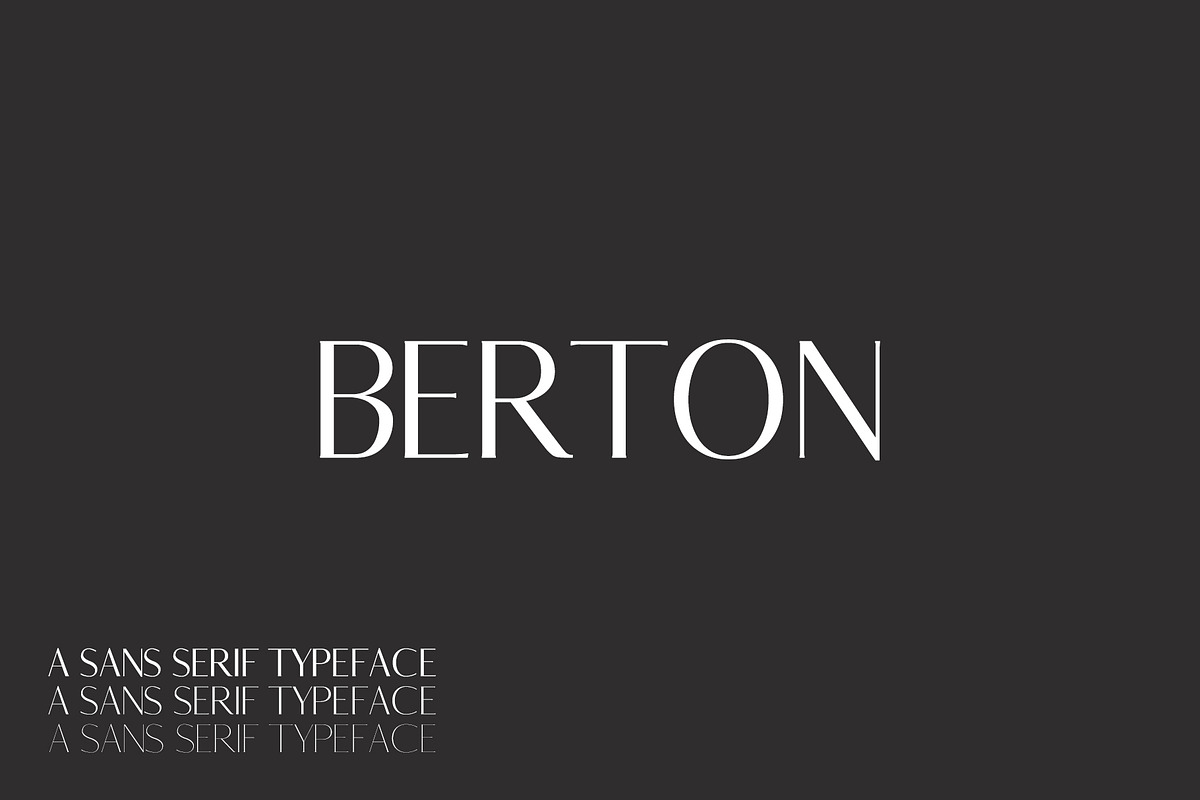 Berton Sans Serif 3 Font Family Pack